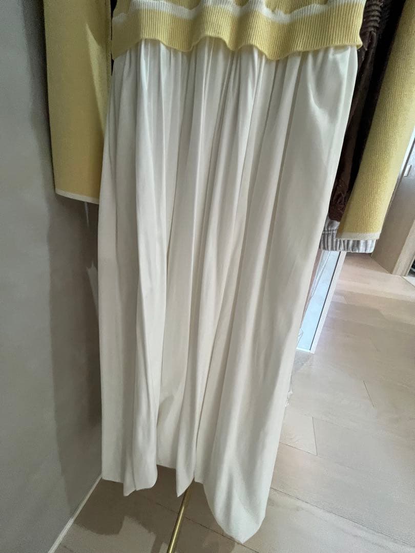 ワンピース herlipto Docking Knit Balloon Dress