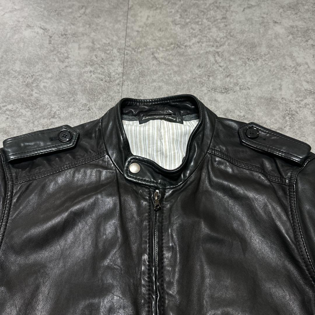 BEAMS 最高級ライン ラムレザー 羊革 ライダースジャケット ブラック M