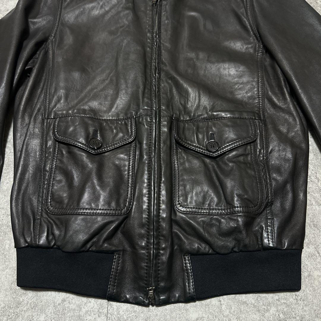 BEAMS 最高級ライン ラムレザー 羊革 ライダースジャケット ブラック M