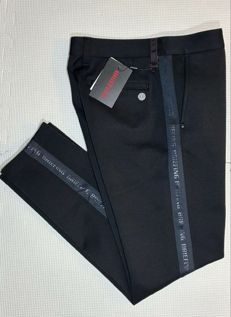 BRIEFING ウォーム ロゴライン スリムパンツ（BLK／L）