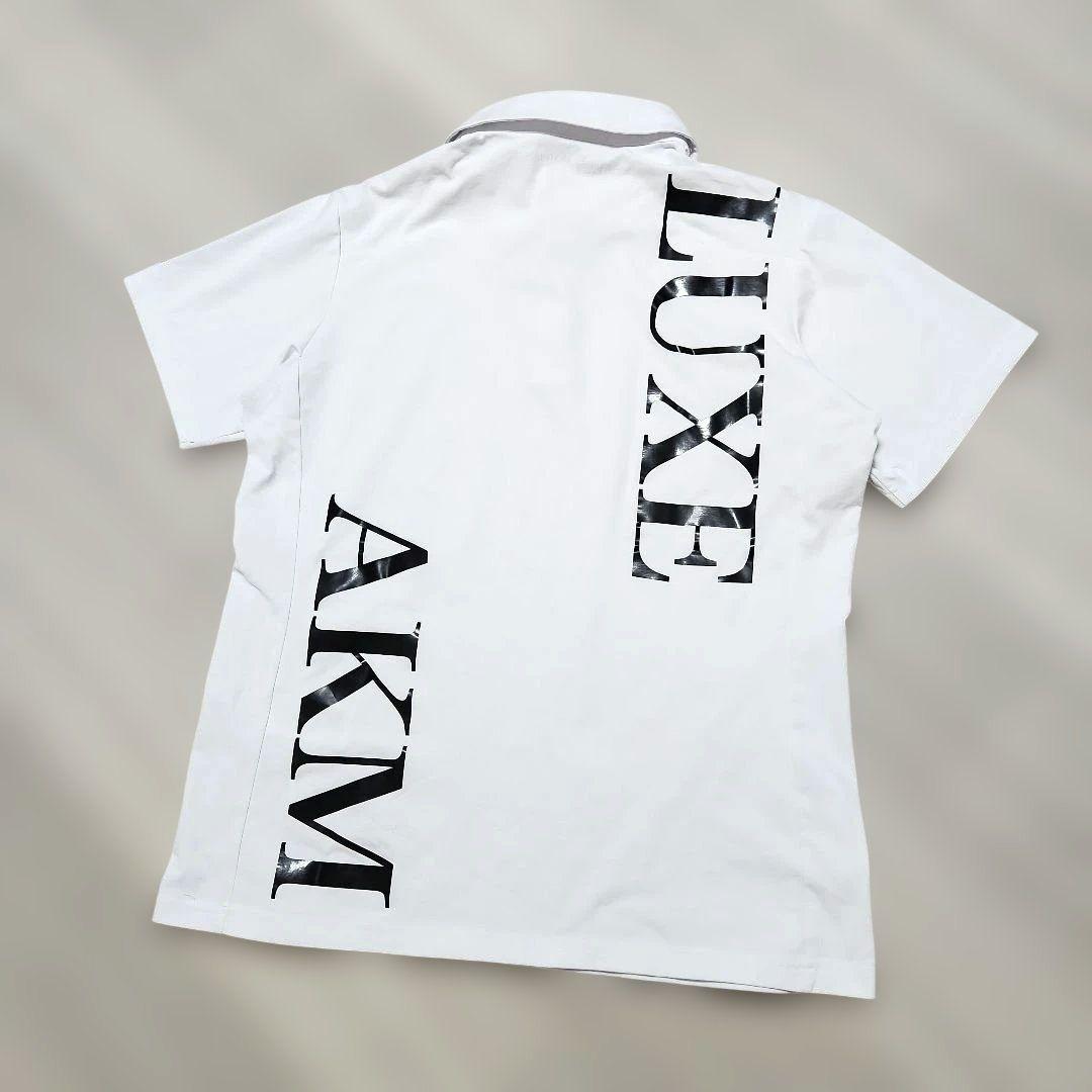 ☆LUXEAKM PLUS☆2023ゴルフポロ吸水速乾 L ホワイト