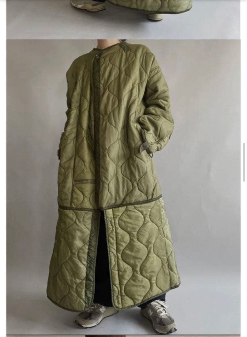 【美品】 mori marketリメイク ライナー フーディ　キルティング