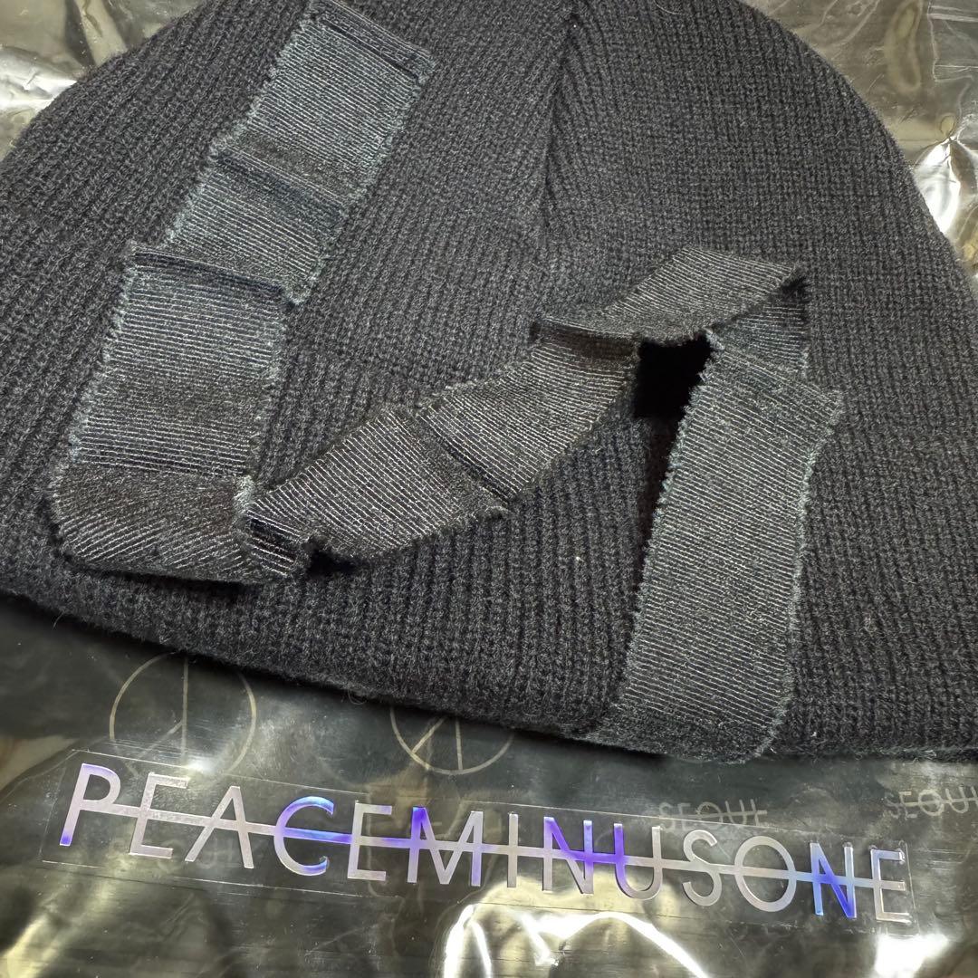 PEACEMINUSONE ブラックニット帽★週末限定価格