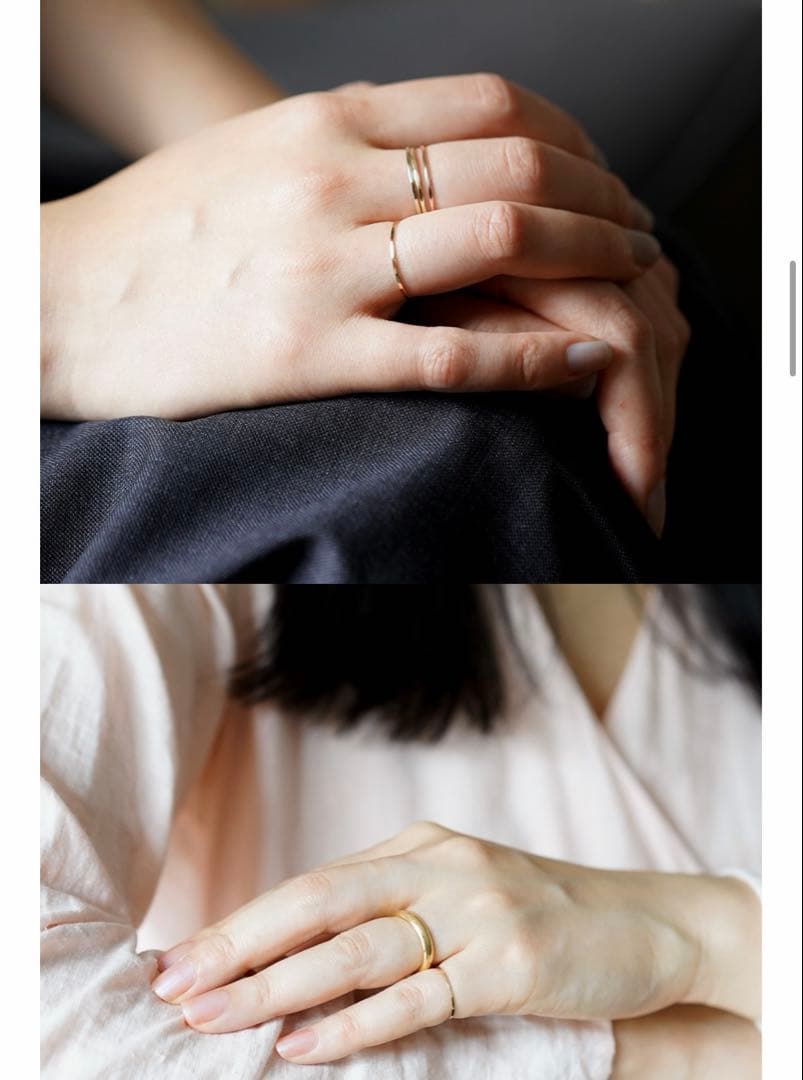 ゆい　source objects Gold Stacking Ring