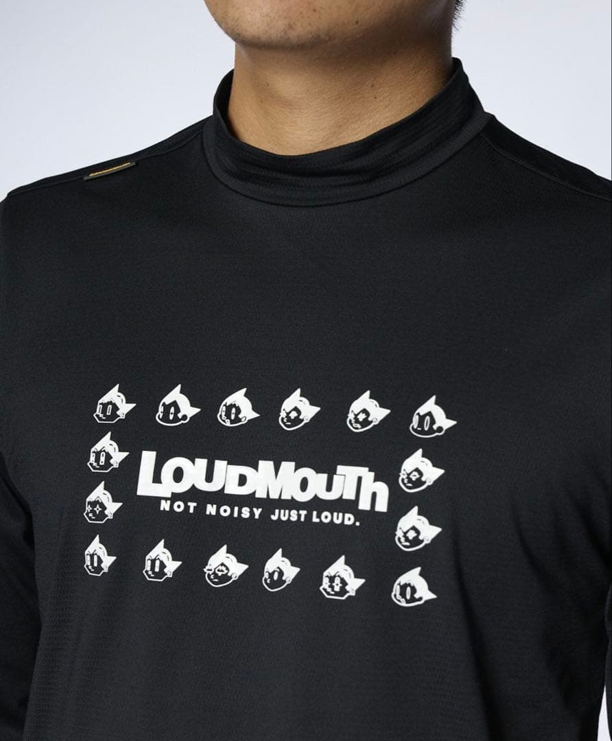 LOUDMLOUTH ラウドマウス　裏起毛モックネックシャツ　アトム　ブラックL