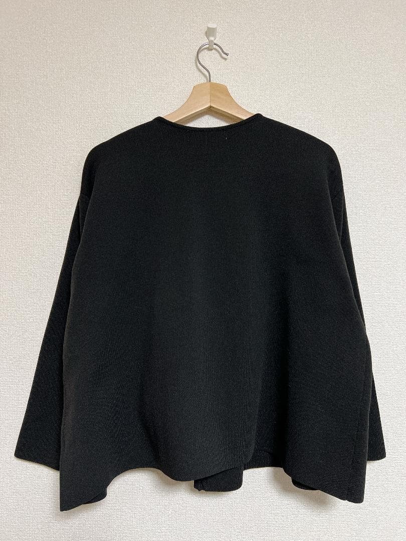 quaranciel ニット ノーカラー ダブルジャケット カーディガン 美品