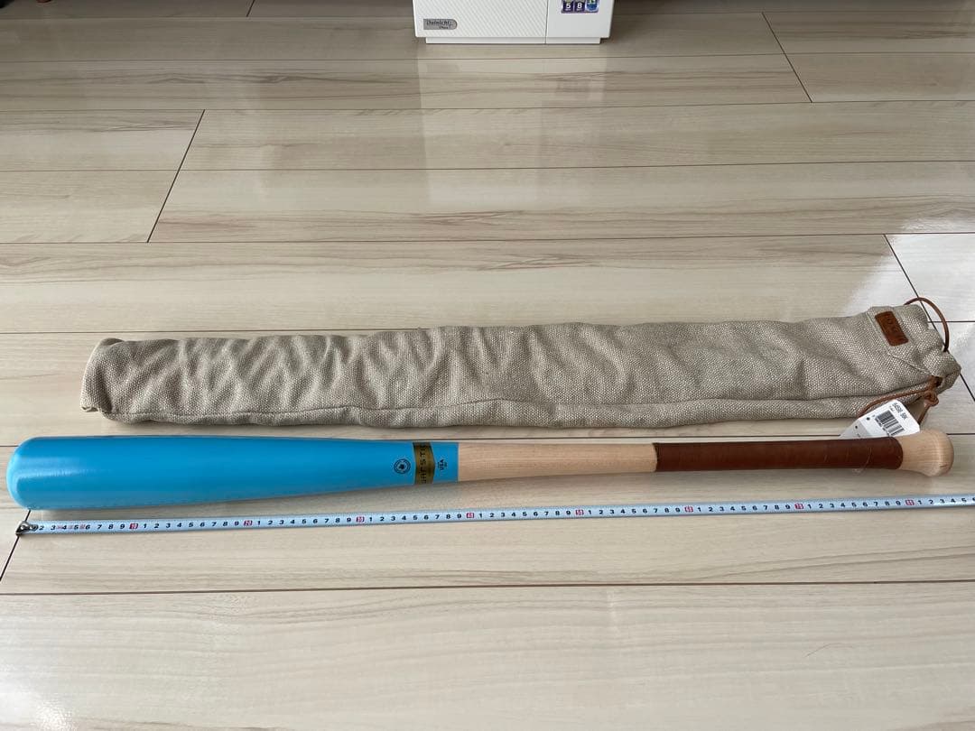 トレーニングバット 青/ナチュラル 収納袋付き