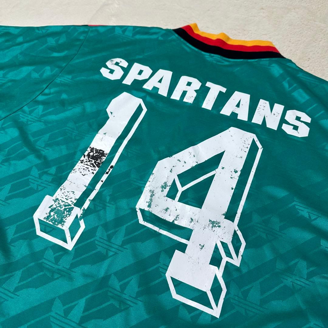 ✨美品✨90s アディダス デサント製 ユニフォーム 総柄 緑 ドイツカラー L