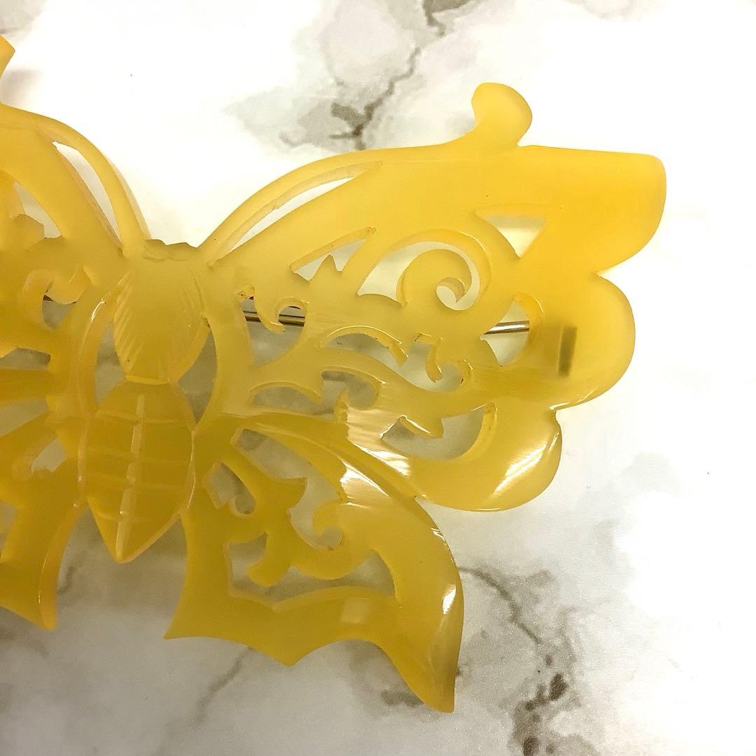 【美品‼︎】鼈甲 べっこう べっ甲 蝶 ヴィンテージ ヘアクリップ 髪飾り 高級品