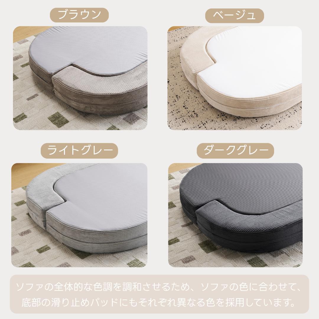 ソファベッド 2人掛け ローソファ 組立不要 クッション付 LIGHTGRAY