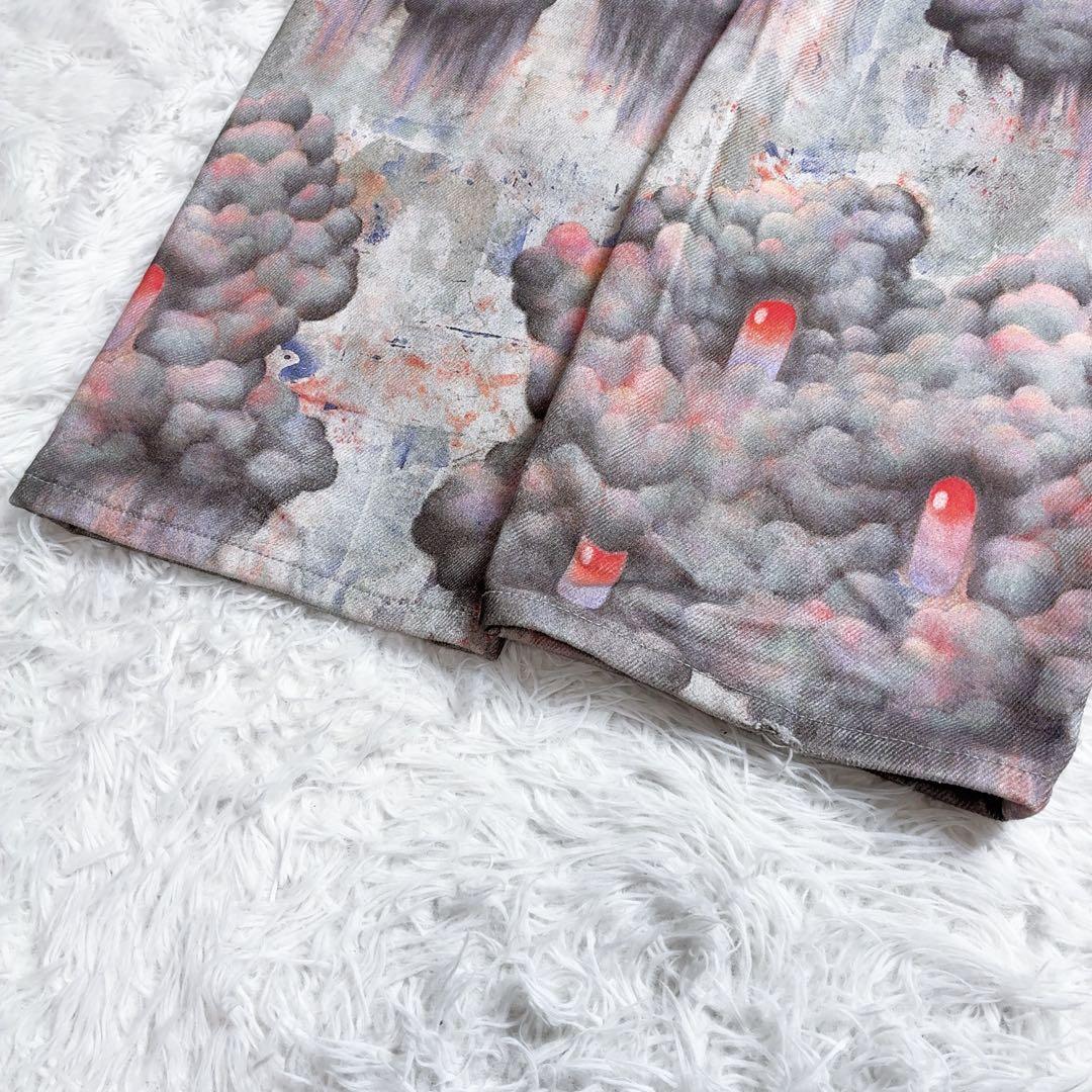 DIVINITIES ワイドデニム 総柄 アート ペインターパンツ ストリート
