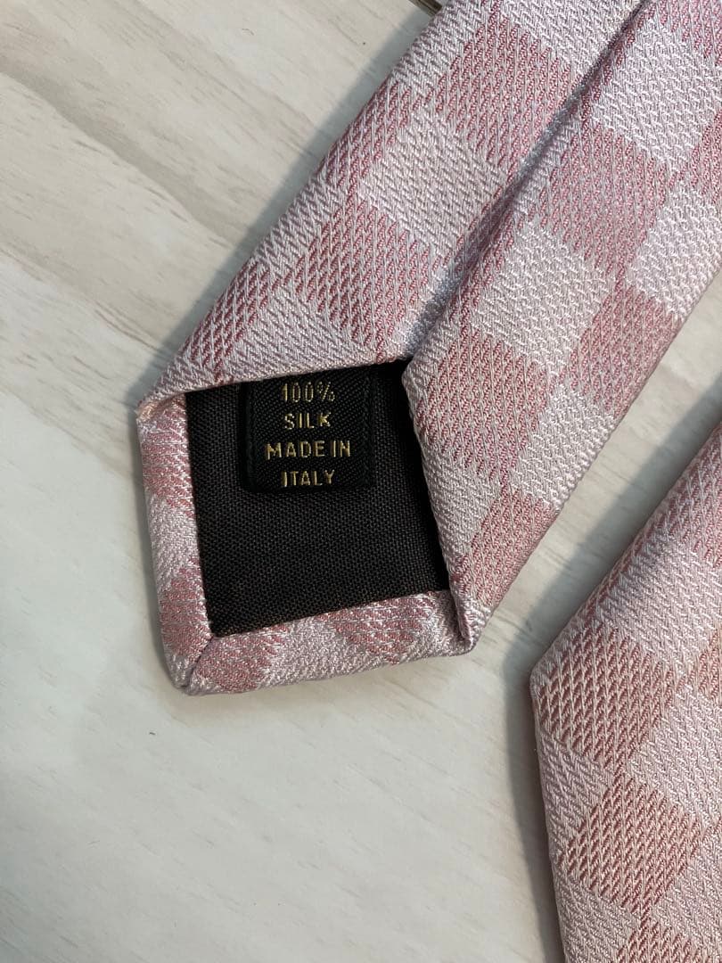 LOUIS VUITTON ダミエ柄ネクタイ　ピンク