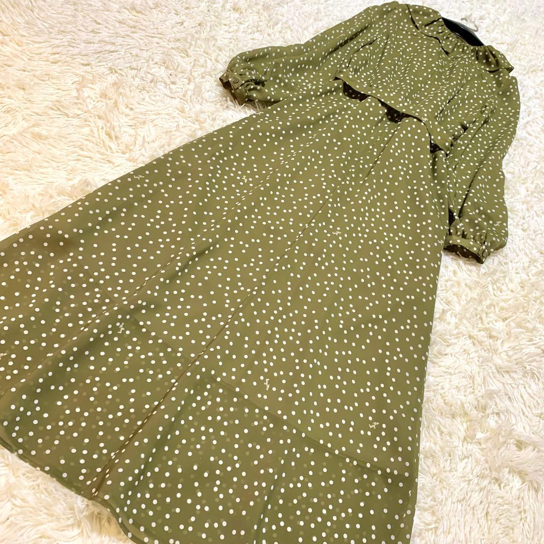 未使用級✨ケイミー kayme ポルカドット ラッフル ワンピース シフォン