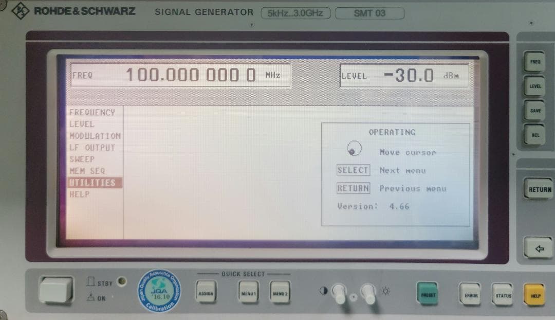 ROHDE&SCHWARZ SMT 03 5KHz-3.0GHz SG 動作品