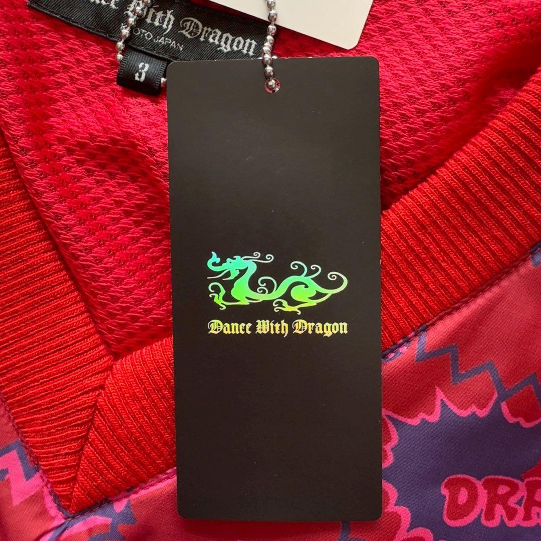 新品タグ付✨ダンスウィズドラゴン 2WAY スニードジャック 総柄 赤 L