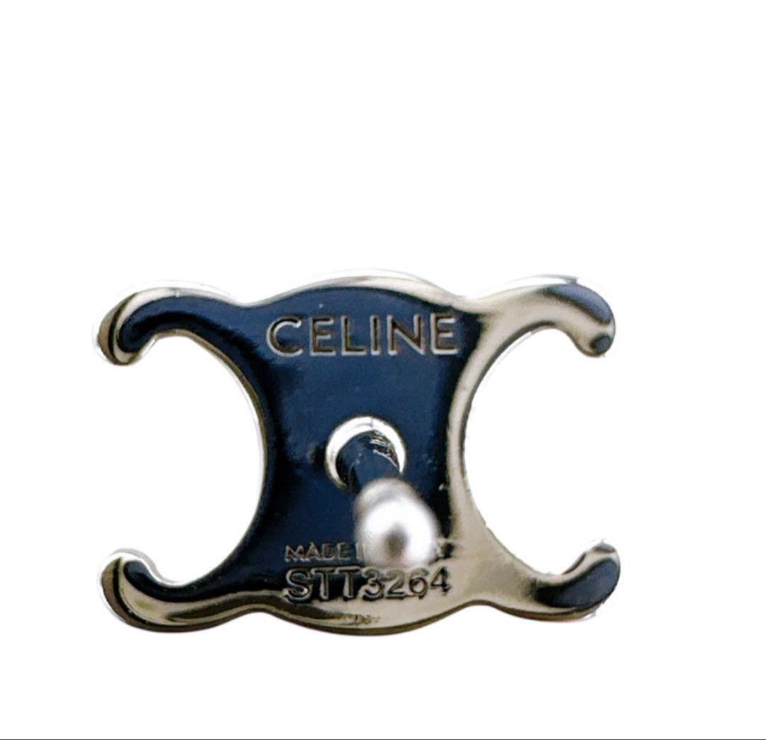CELINE 片耳 トリオンフ スタッズ ピアス ブラス SILVER シルバー