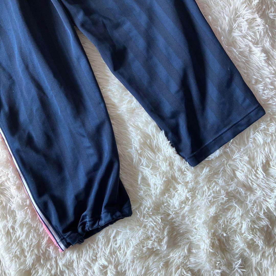 美品PUMA プーマ ジャージ テープロゴ ネイビー ピンク セットアップ 上下