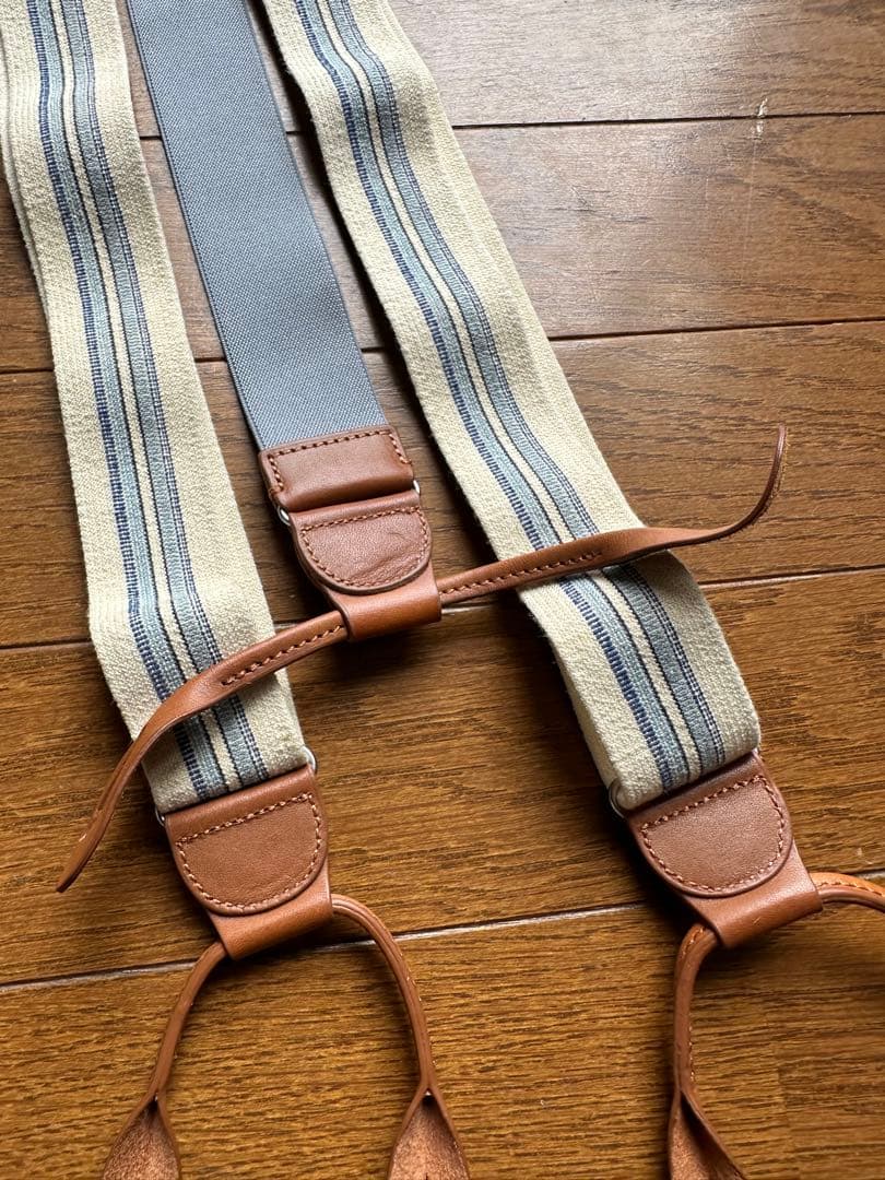 RUGBY RALPH LAUREN レザーコンビサスペンダー ラビットイヤー