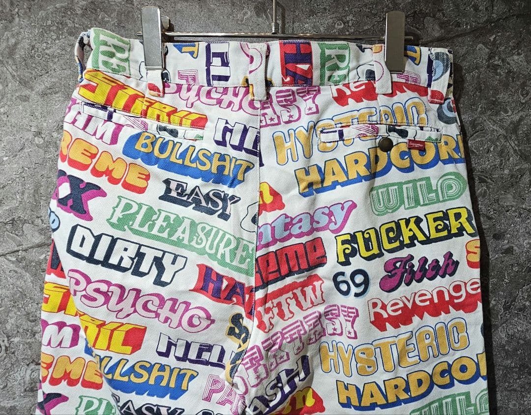 希少 supreme HYSTERIC GLAMOUR コラボ ワークパンツ M