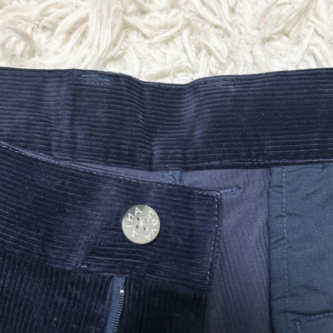 SINA COVA シナコバ コーデュロイパンツ ネイビー 刺繍