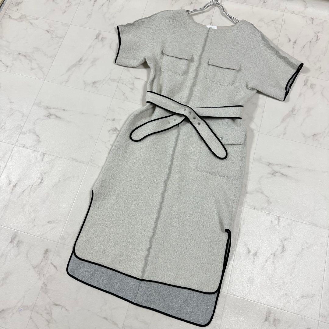 【美品】EARIH RAISED BACK BELTED DRESS ワンピース