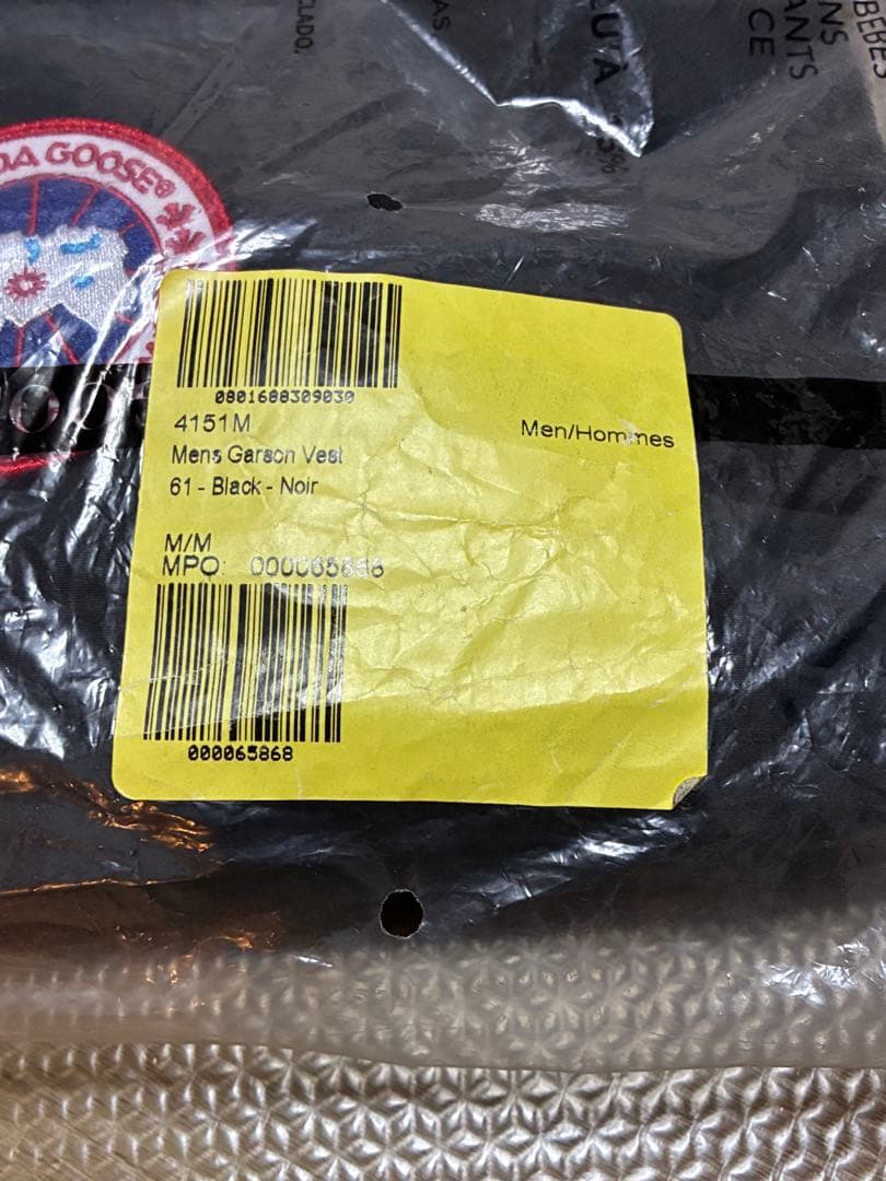 【新品】カナダグース　GARSON VEST 4151M ブラック　サイズM