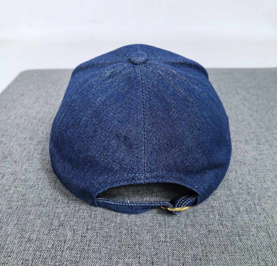 CELINE デニムキャップ ロゴ刺繍