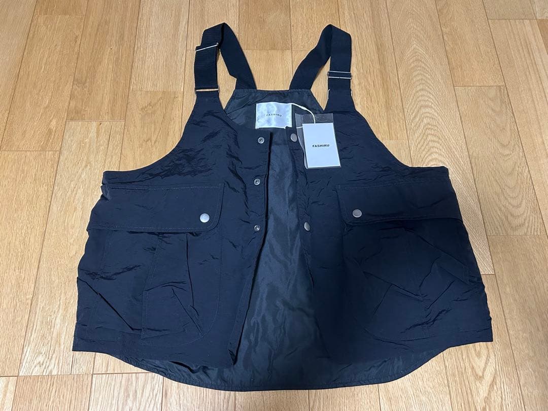 【タグ付き新品未使用】FASHIRU フィッシングナイロンベスト　ブラック