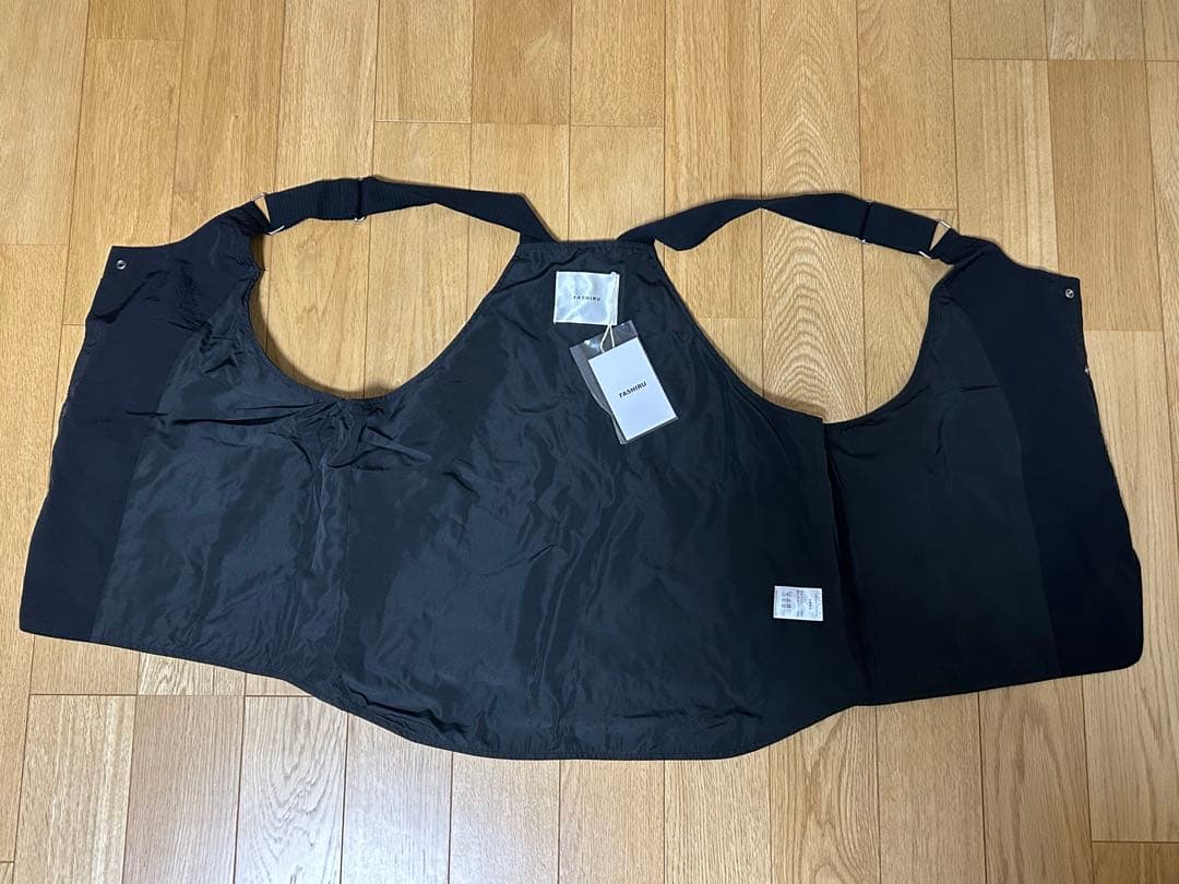 【タグ付き新品未使用】FASHIRU フィッシングナイロンベスト　ブラック