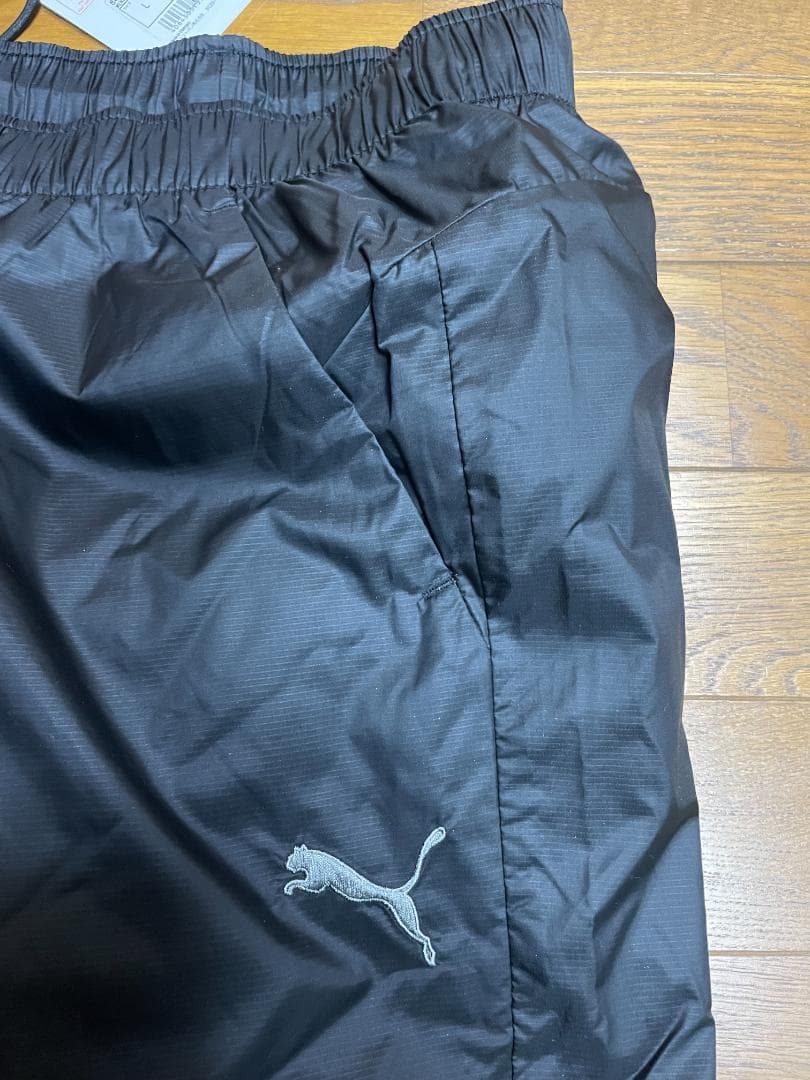 PUMA(プーマ） 裏起毛 ナイロン セットアップ サイズL ブラック