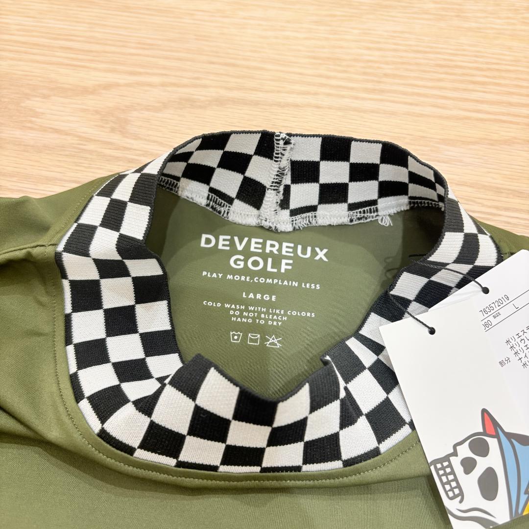 DEVEREUXGOLF MORE TRIPチェッカーリブモックTEE L