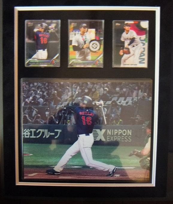 大谷翔平 WBC2023 侍JAPAN AWAYレプリカユニフォーム（刺繍）額入
