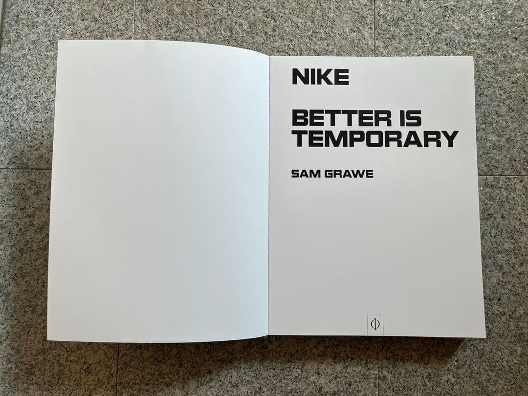 【NIKE、本】BETTER IS TEMPORARY