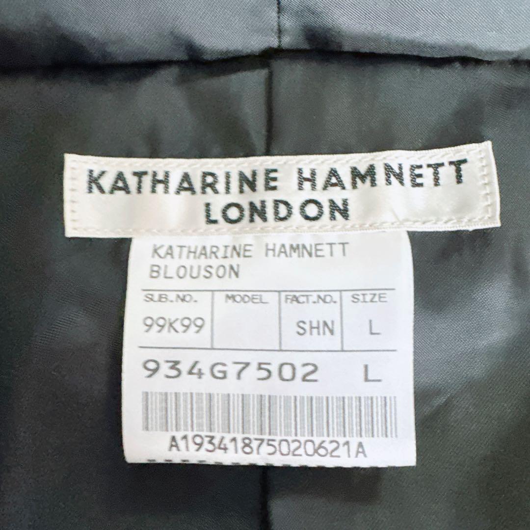 【KATHARINE HAMNETT】シングルライダース 羊革 カーキ系 L