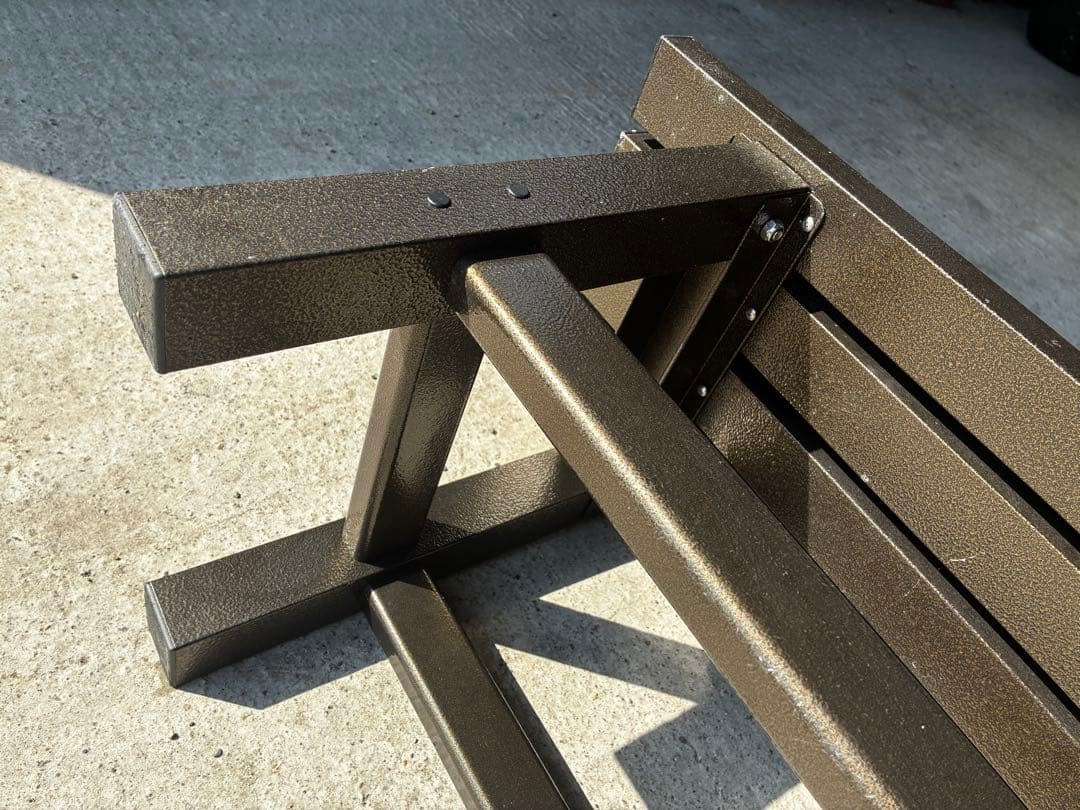 ベンチ アルミ　軽量　スラットデザイン 約120cm