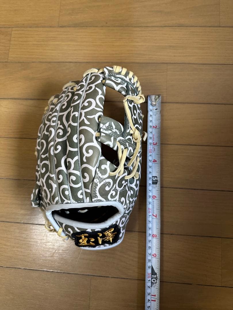 玉澤　グローブ　唐草　軟式　内野手　美品　野球　江戸前