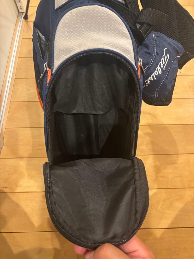 Titleist キャディバッグ スタンド色　14分割　ネイビー/オレンジ