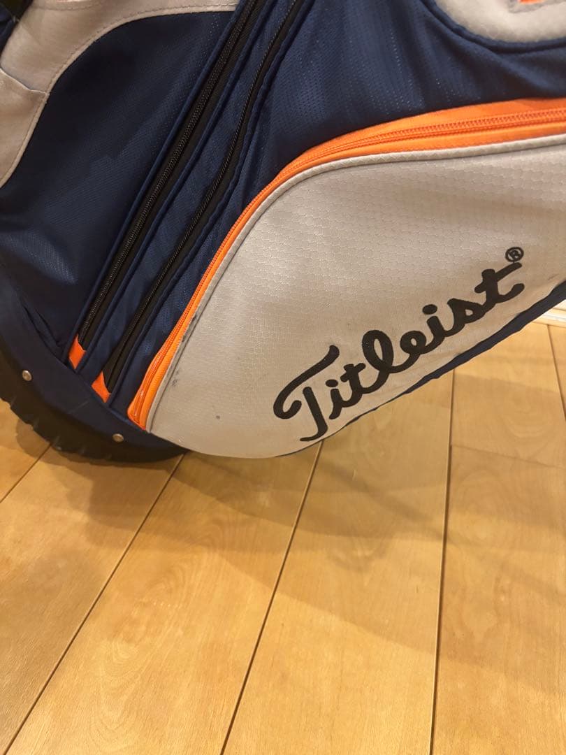 Titleist キャディバッグ スタンド色　14分割　ネイビー/オレンジ