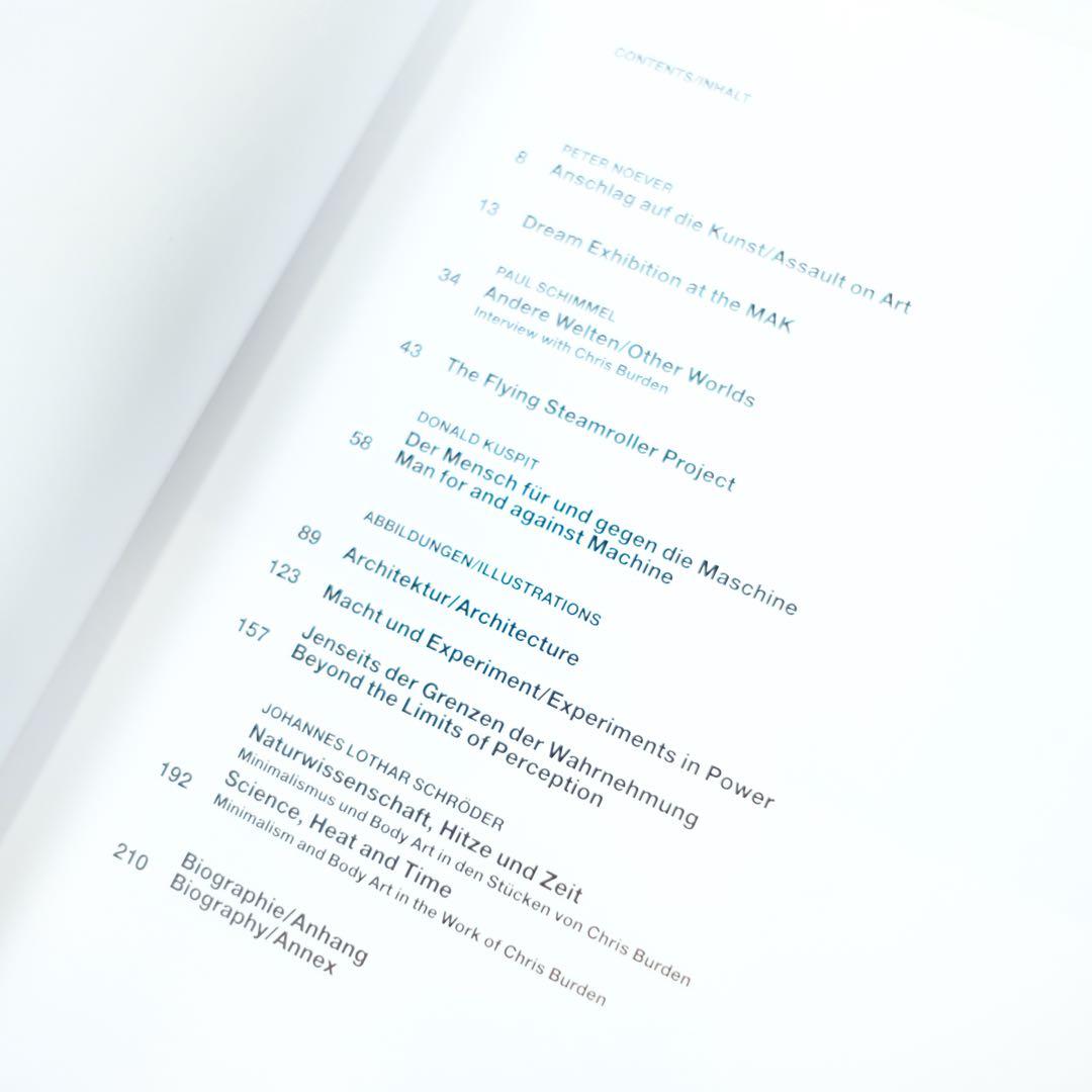 CHIIS BURDEN BEYOND THE LIMITS 洋書　作品集