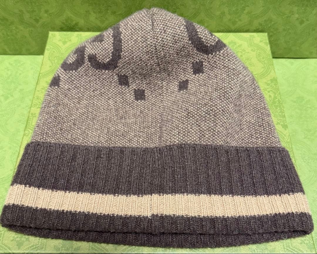 新品 GUCCI グッチ GG カシミヤ ハット ニット帽 ニットキャップ Ｍ