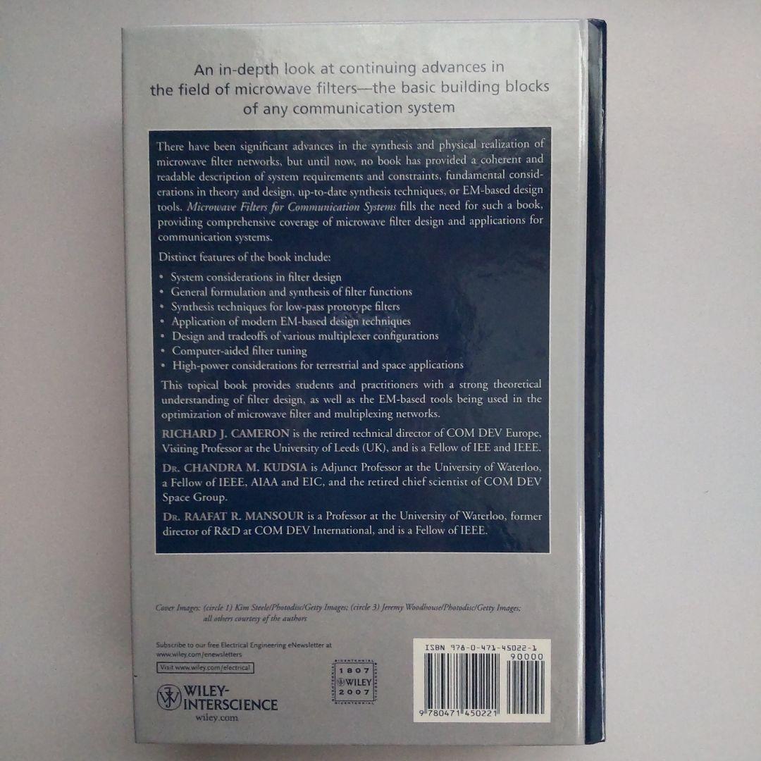 洋書 Microwave Filters for Communication
