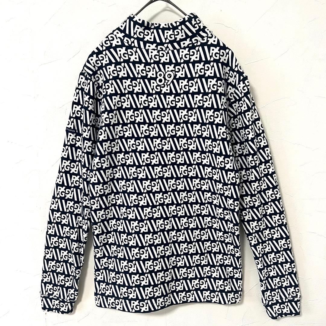 PEARLY GATES パーリーゲイツ　モックネック　スウェット　総柄　裏起毛