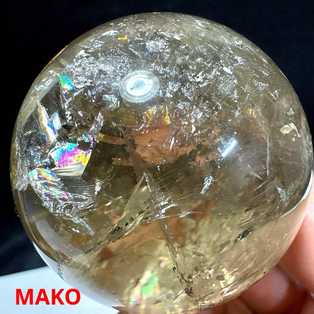 M1932☆シトリンクォーツ丸玉51mm☆天然石　原石☆N51016-B