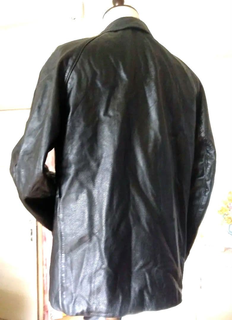 限界最終価格60s Vintage イタリア警察 レザージャケット カーコート