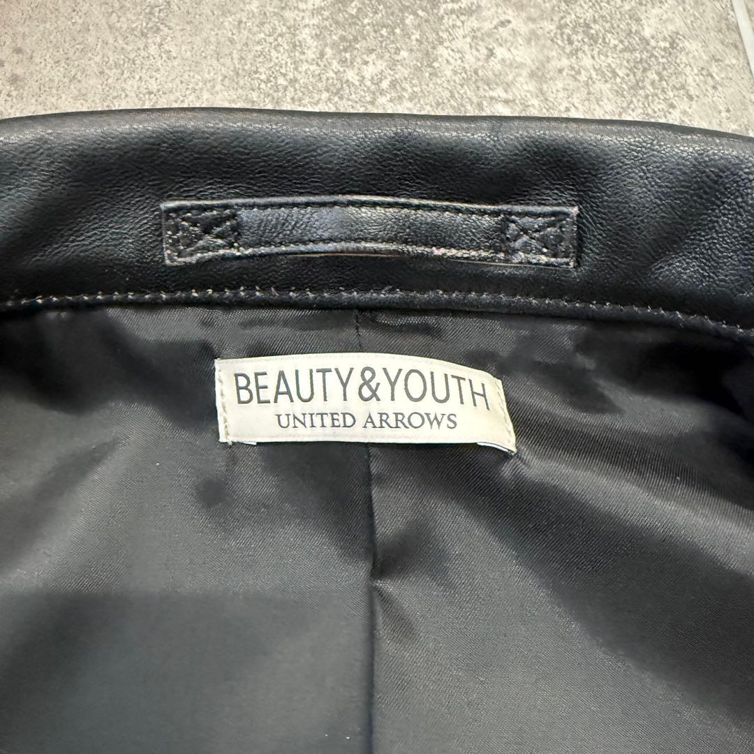 BEAUTY&YOUTH UNITED ラブ レザー バルーン ジャケット