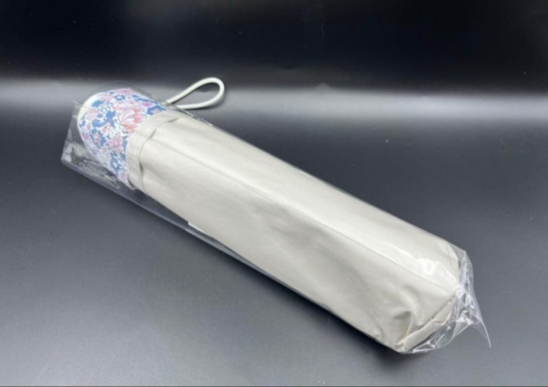 匿名配送 万博限定 全天候対応 ミャクミャク折りたたみ傘 花柄晴雨兼用 ベージュ