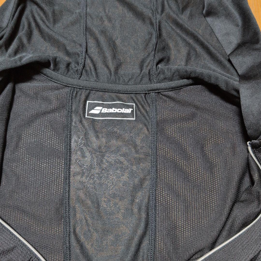 Babolat フード付きメッシュジャージ ブラック