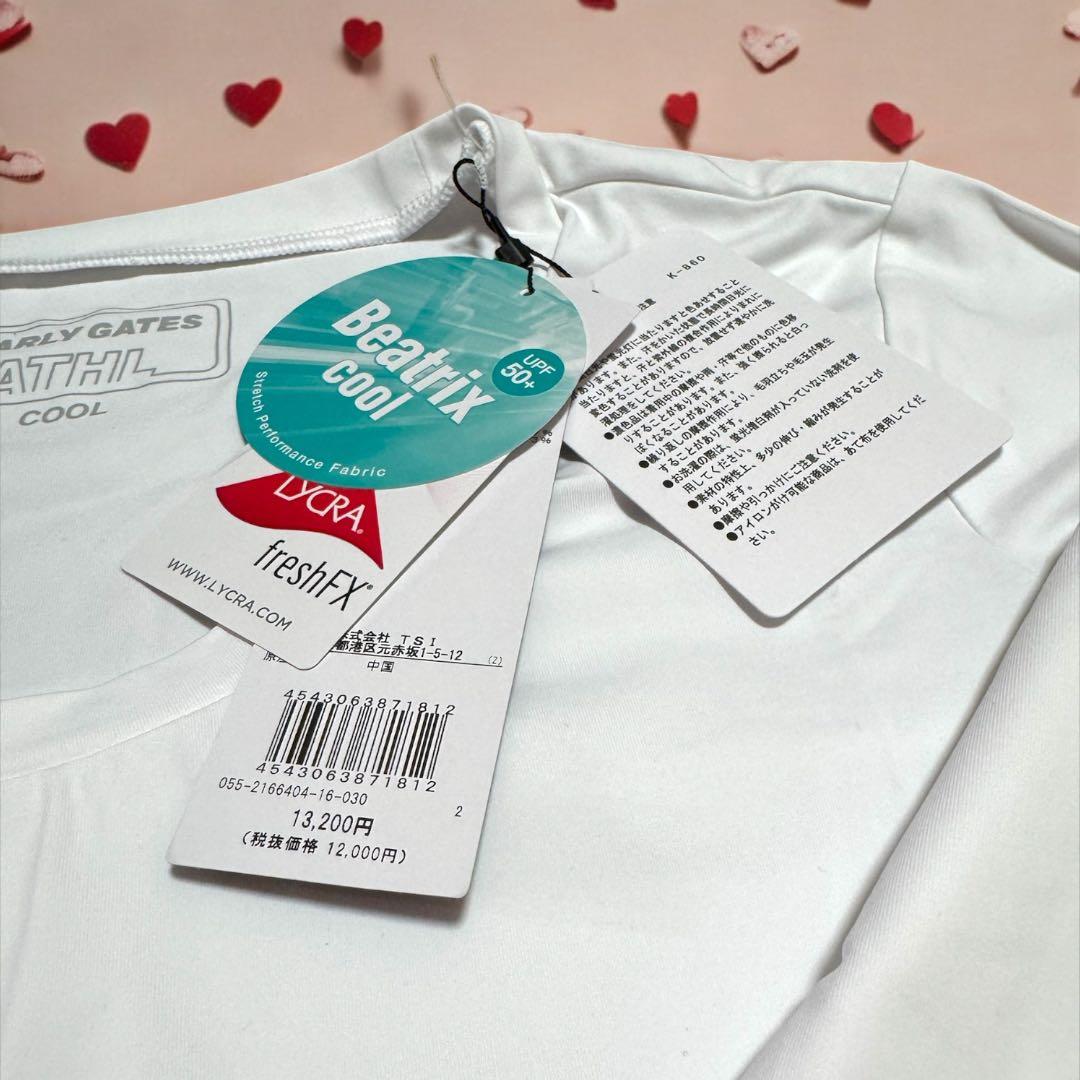 PEARLY GATES❣️Uネックインナー 袖ロゴ サイズ2 新品