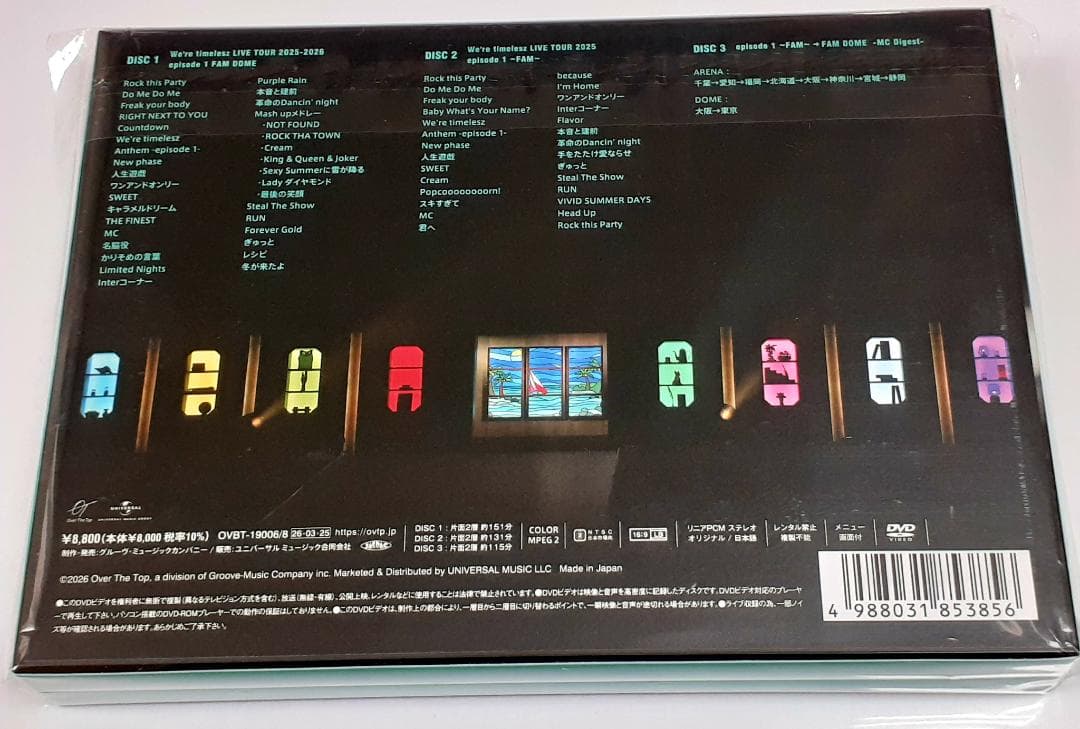 timelesz LIVE TOUR FAM DOME 初回限定盤 DVD