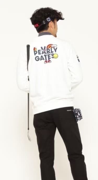 新品 正規品 パーリーゲイツ どうしちゃったPGスウェット 白 サイズ5 L